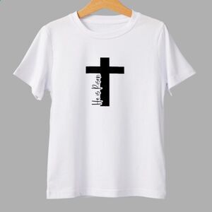He is risen Easter TEE shirt- Customized Made to order woman’s tee shirt